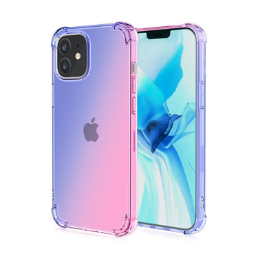 Clear Rainbow Airbag Bumper Shockproof Case Cover - Compatible with iPhone 12 mini (5.4'')
